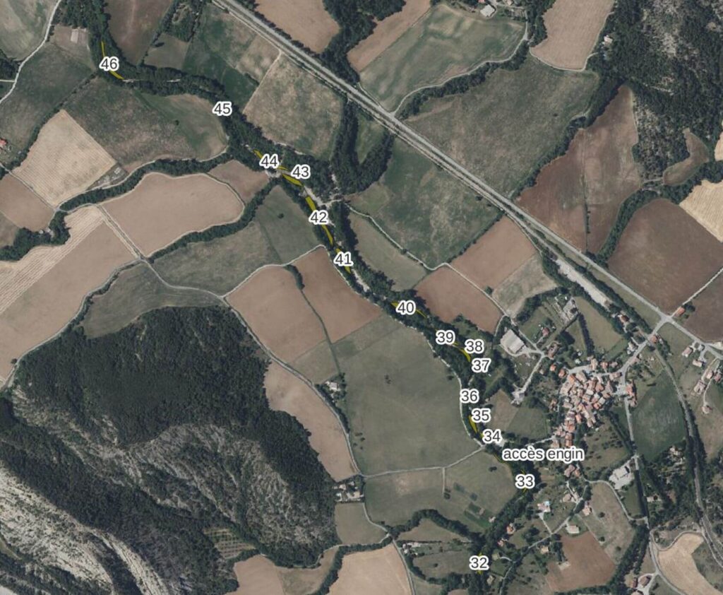 photo aérienne IGN annotée