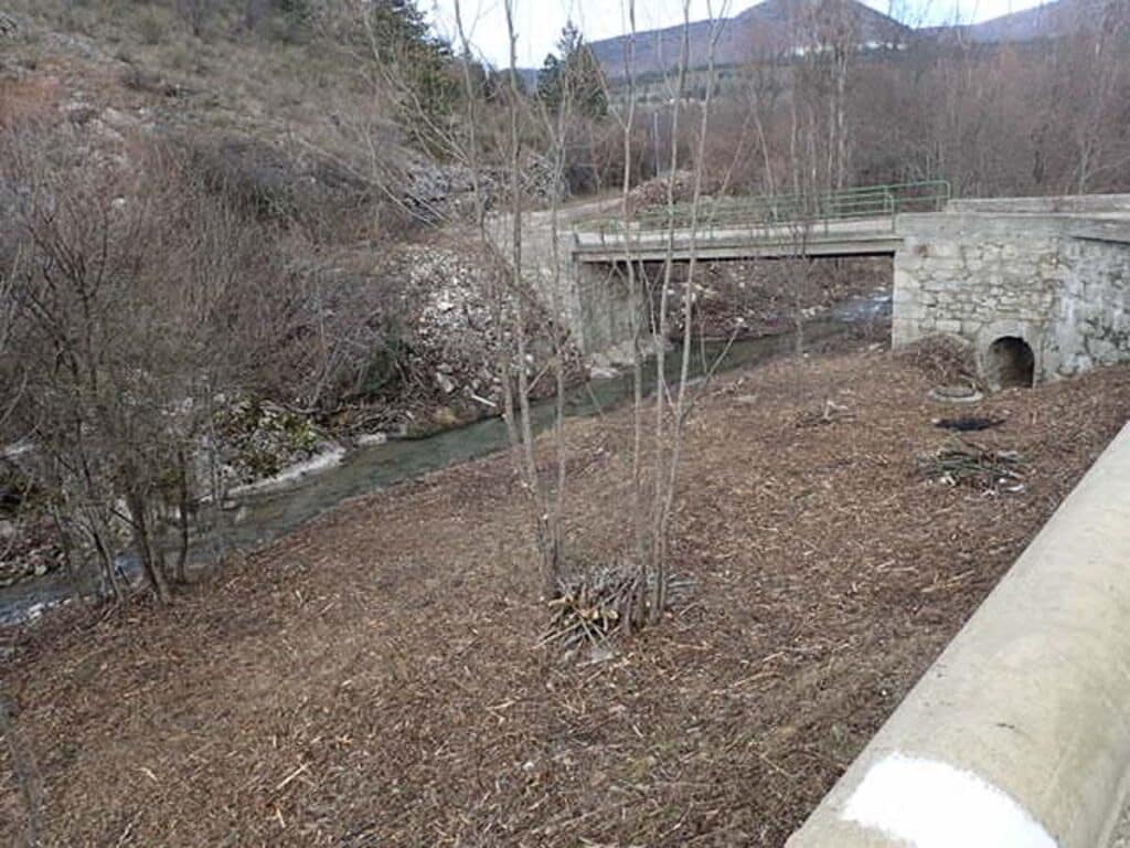 La Méouge à Séderon, amont du pont communal après travaux