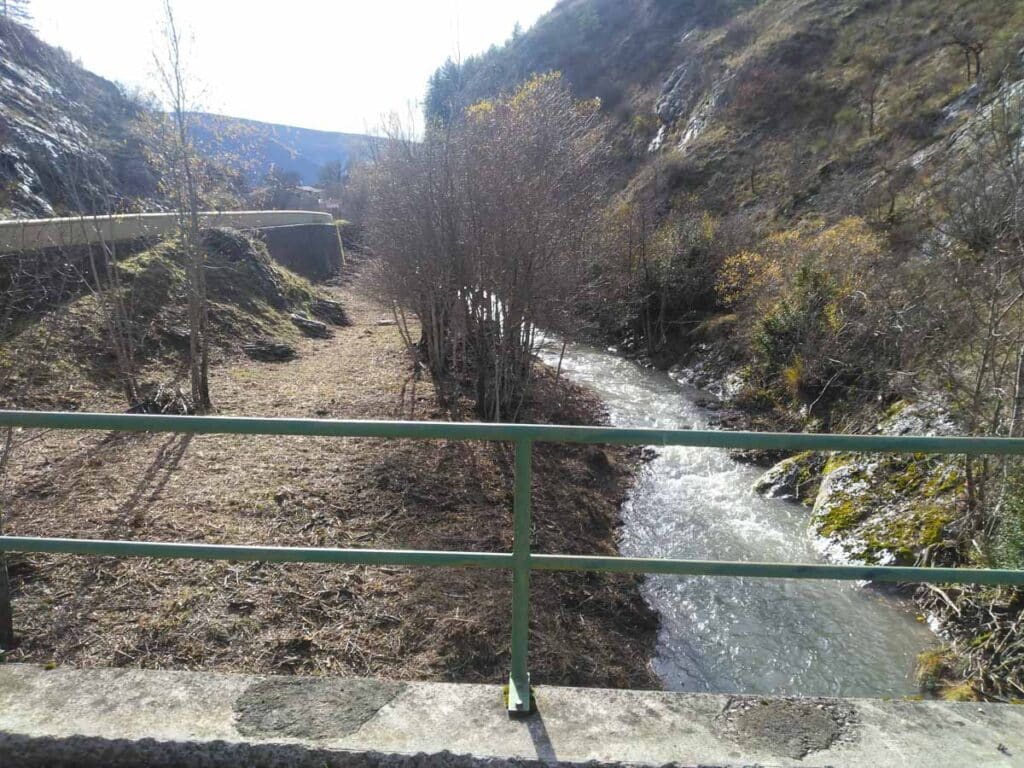 La Méouge à Séderon, amont du pont communal après travaux
