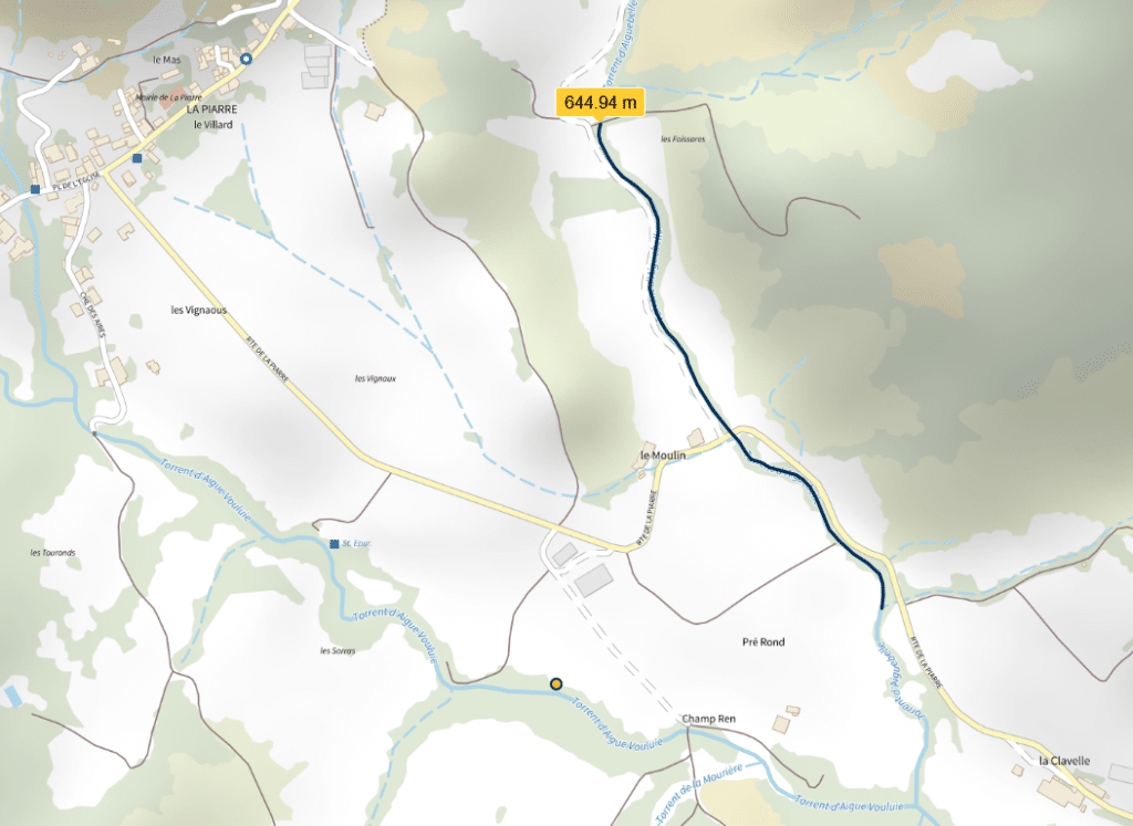 localisation des travaux sur fond cartographique