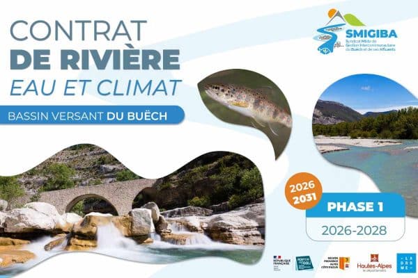 couverture provisoire du dossier de contrat de rivière eau et climat du Buëch