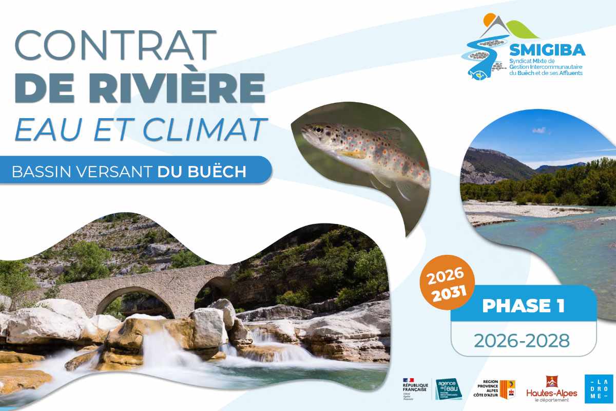 couverture provisoire du dossier de contrat de rivière eau et climat du Buëch